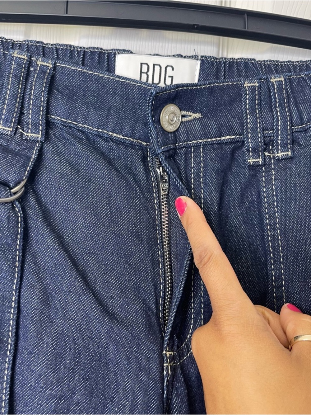 BDG Denim Strappy Baggy Cargo Pants Sz 27w - Picture 7 of 11